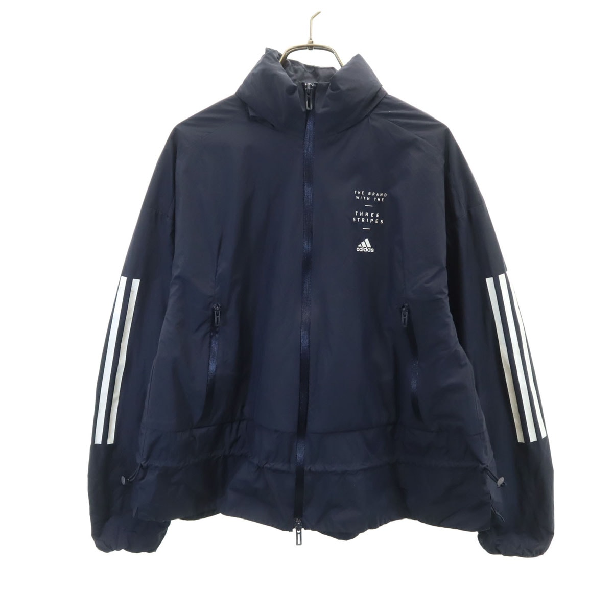 adidas アディダス ウインドブレーカー M ネイビー ジャケット 裏トリコット