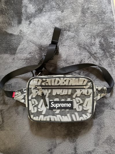 Supreme Fat Tip Jacquard Denim Waist Bag Supreme Fat Tip Jacquard Denim Waist Bag