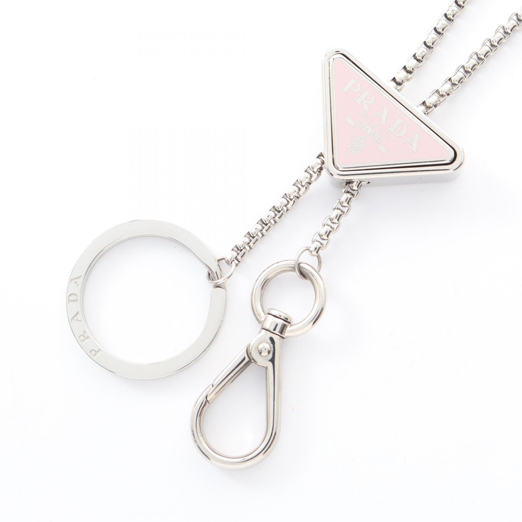 プラダ PRADA キーチェーン ネックレス ジュエリー メタル レディース シルバー系 【中古】