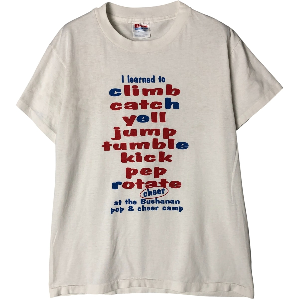 古着 00年代 ヘインズ Hanes HEAVYWEIGHT 50/50 メッセージプリントTシャツ USA製 メンズS相当/eaa586567