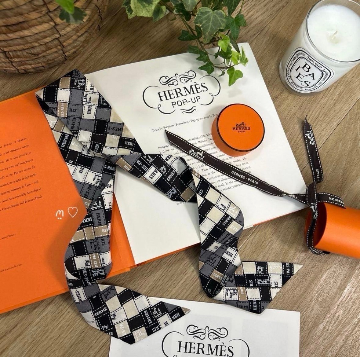やや傷や汚れあり】HERMES エルメス ボルデュックリボンチェック