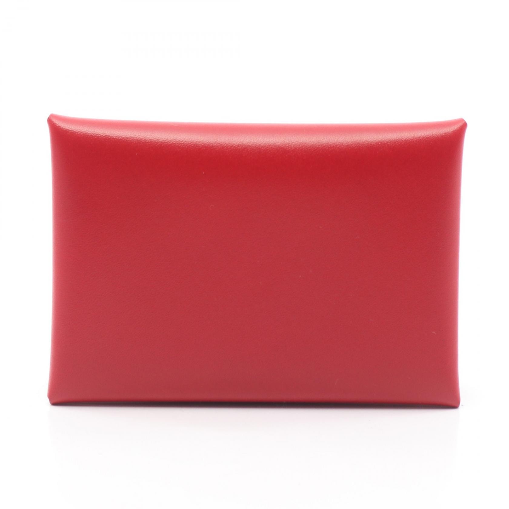 エルメス HERMES カルヴィデュオ ルージュピマン コインケース 財布 カーフ(牛革) ボックスカーフ ルージュピマン W刻印(2024年製造) レディース レッド系 【中古】