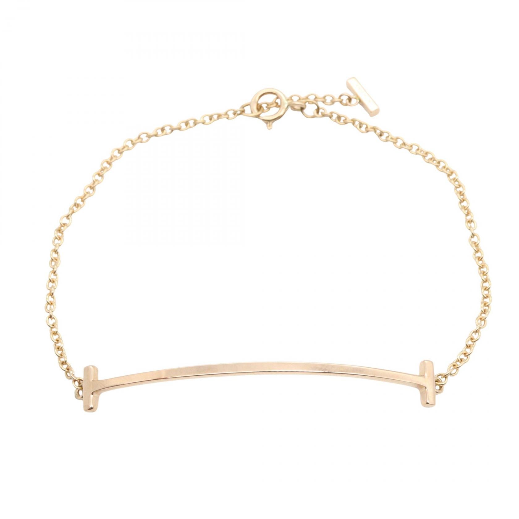 ティファニー TIFFANY＆CO Tスマイル ブレスレット ミディアム ブレスレット アクセサリー K18PG（ピンクゴールド） レディース ゴールド系 75370075 【中古】