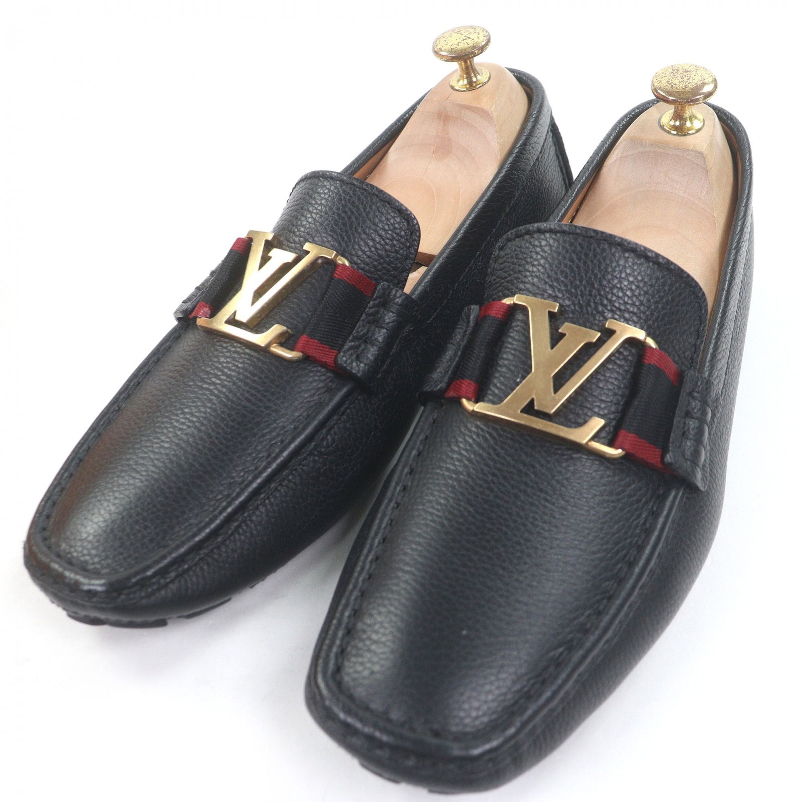 美品 ルイヴィトン ドライビングシューズ LV モンテカルロライン ブラック