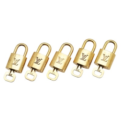 ルイ ヴィトン カデナ 南京錠 キー 5点セット ゴールド メッキ レディース LOUIS VUITTON 【中古】