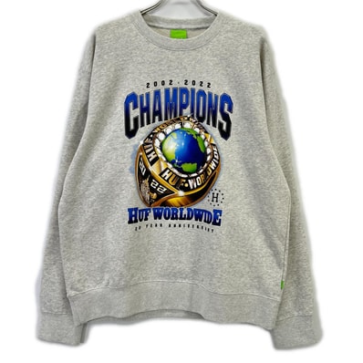 ハフ 22FPF00521 グレー CHAMPIONS CREWNECK トレーナー XL