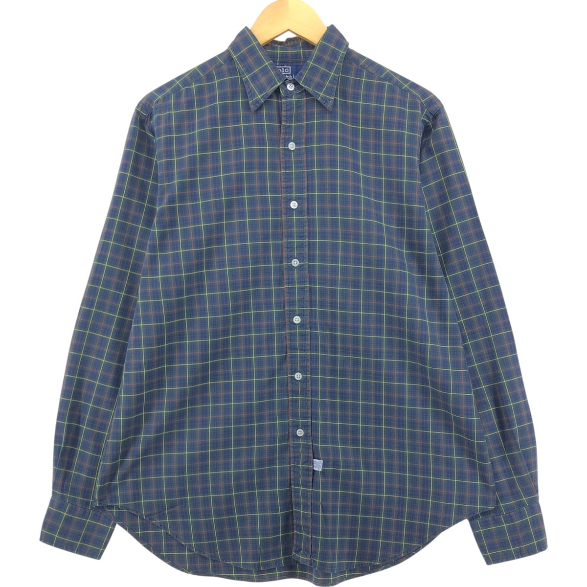 古着 ラルフローレン Ralph Lauren POLO by Ralph Lauren 長袖 コットンチェックシャツ メンズM相当/eaa555121