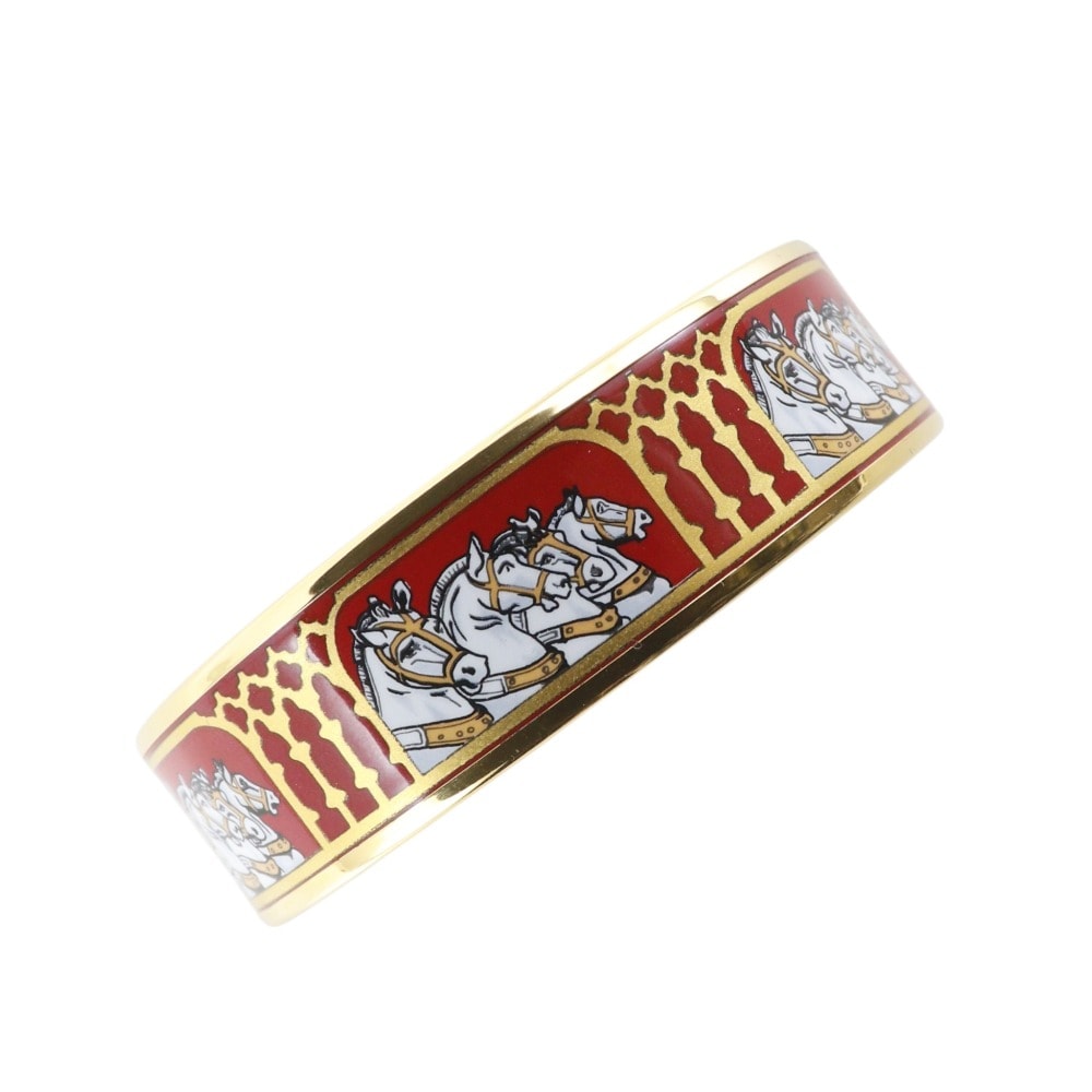 エルメス エマイユGM 七宝焼 馬 レディースバングル