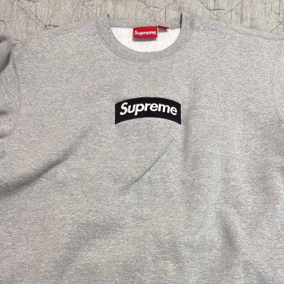 Supreme Box Logo Crewneck "Heather Grey" (22FW)