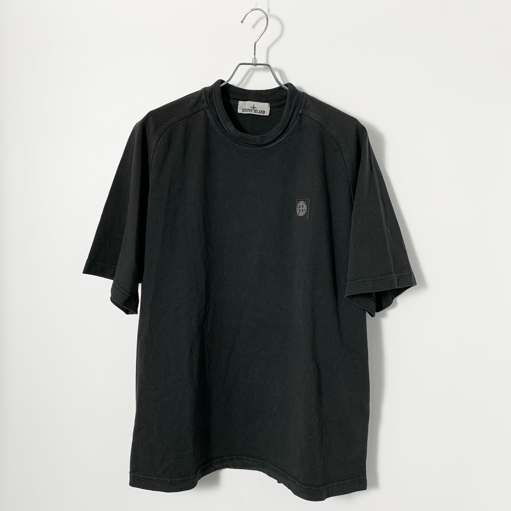 STONE ISLAND heavy organic cotton jersey T-shirt "Black"