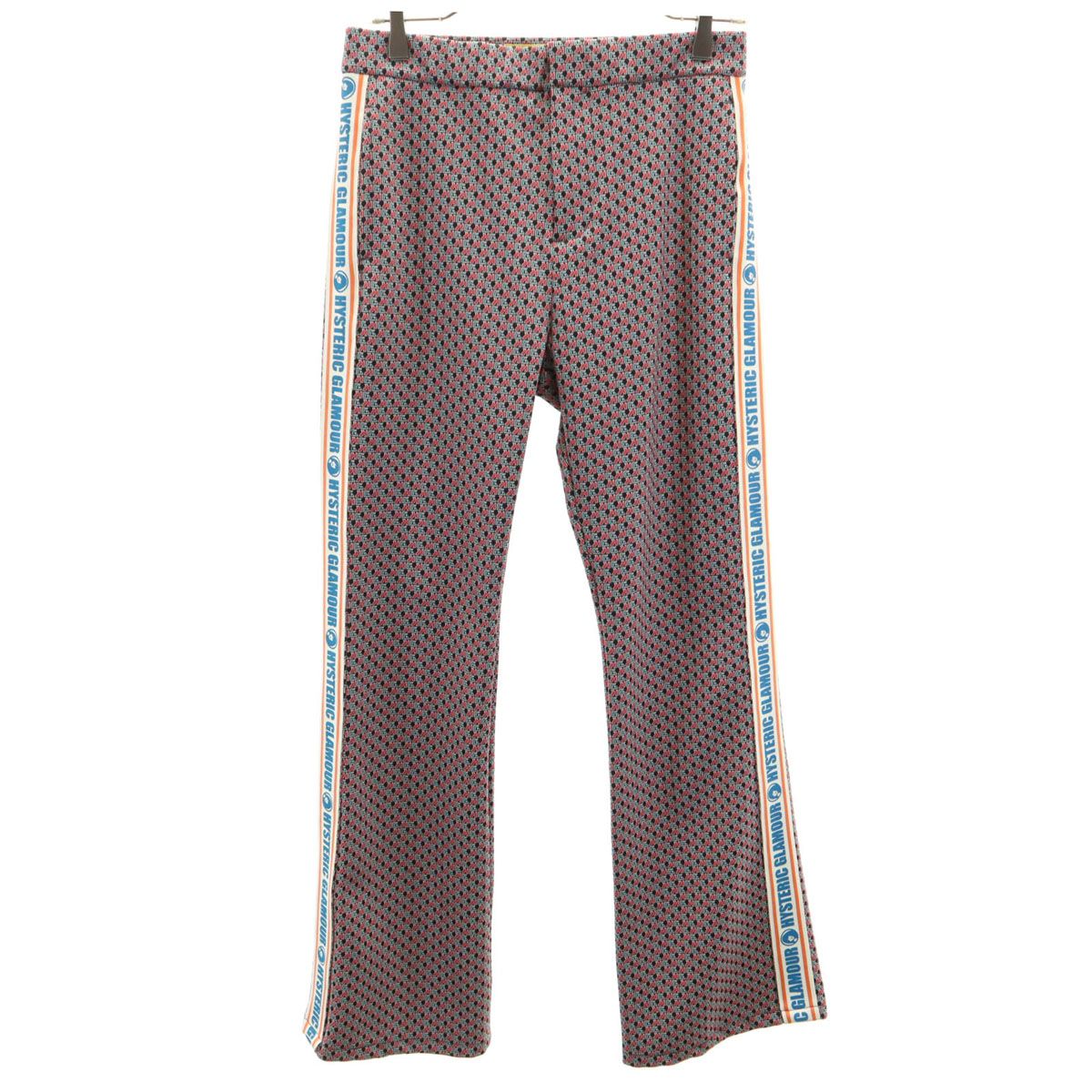 HYSTERIC GLAMOUR ヒステリックグラマー DIZZY & MILKY 日本製 総ロゴ フレアパンツ M マルチ