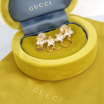 グッチ GUCCI スクリプトロゴ シングル イヤリング【中古】【Aランク】