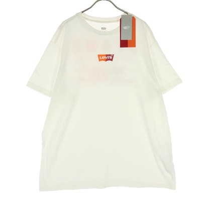 未使用 Levi's リーバイス BEAMS ビームス コラボ ロゴプリント 半袖 Tシャツ XL アイボリー