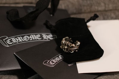 Chrome Hearts Double Floral Cross Ring "Silver"