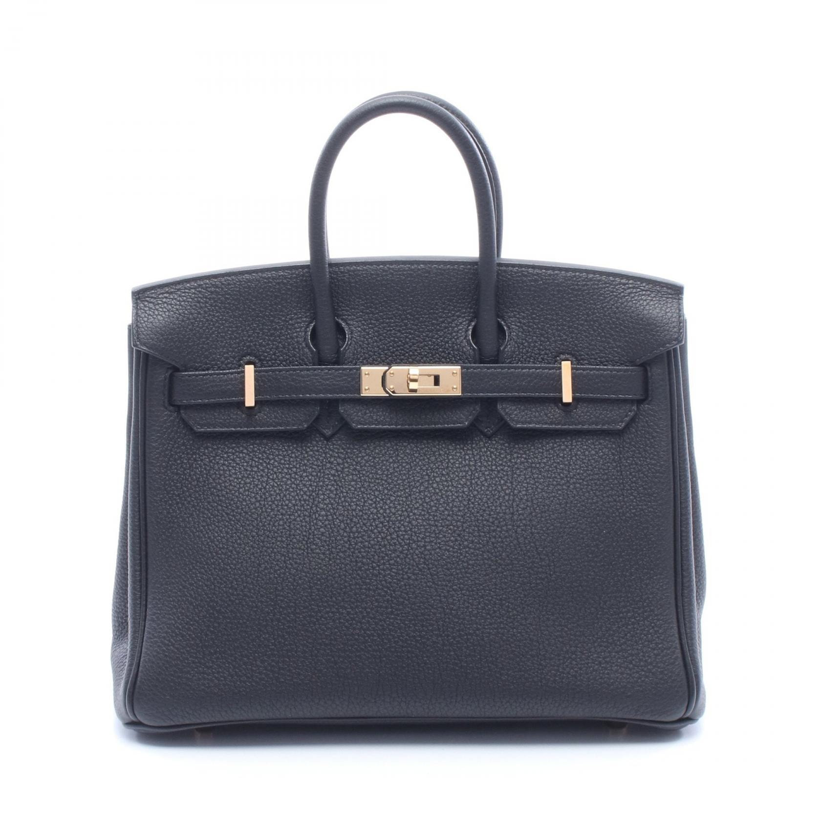 エルメス HERMES バーキン25 ハンドバッグ バッグ レザー トゴ トゴ U刻印(2022年製造) レディース ブラック系 【中古】