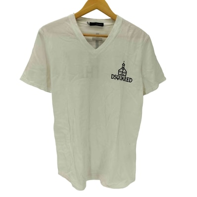 LOVE THY BROTHER ダメージ加工 チャーチ クロス ジーザス プリント S/S Vネック Tシャツ Y2K【1143402812259】