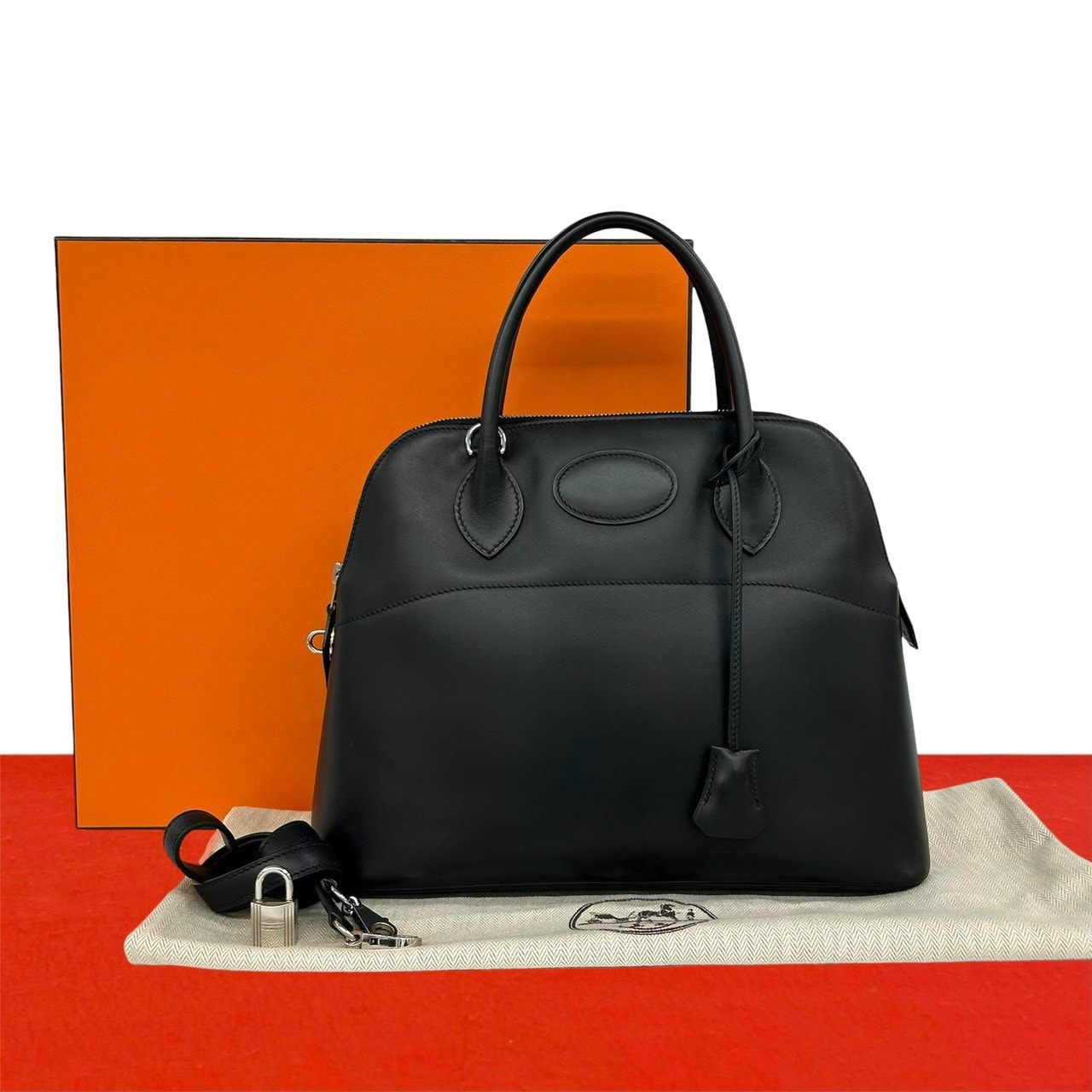 HERMES エルメス ボリード 31 ボックスカーフ ショルダーバッグ ブラック
06567