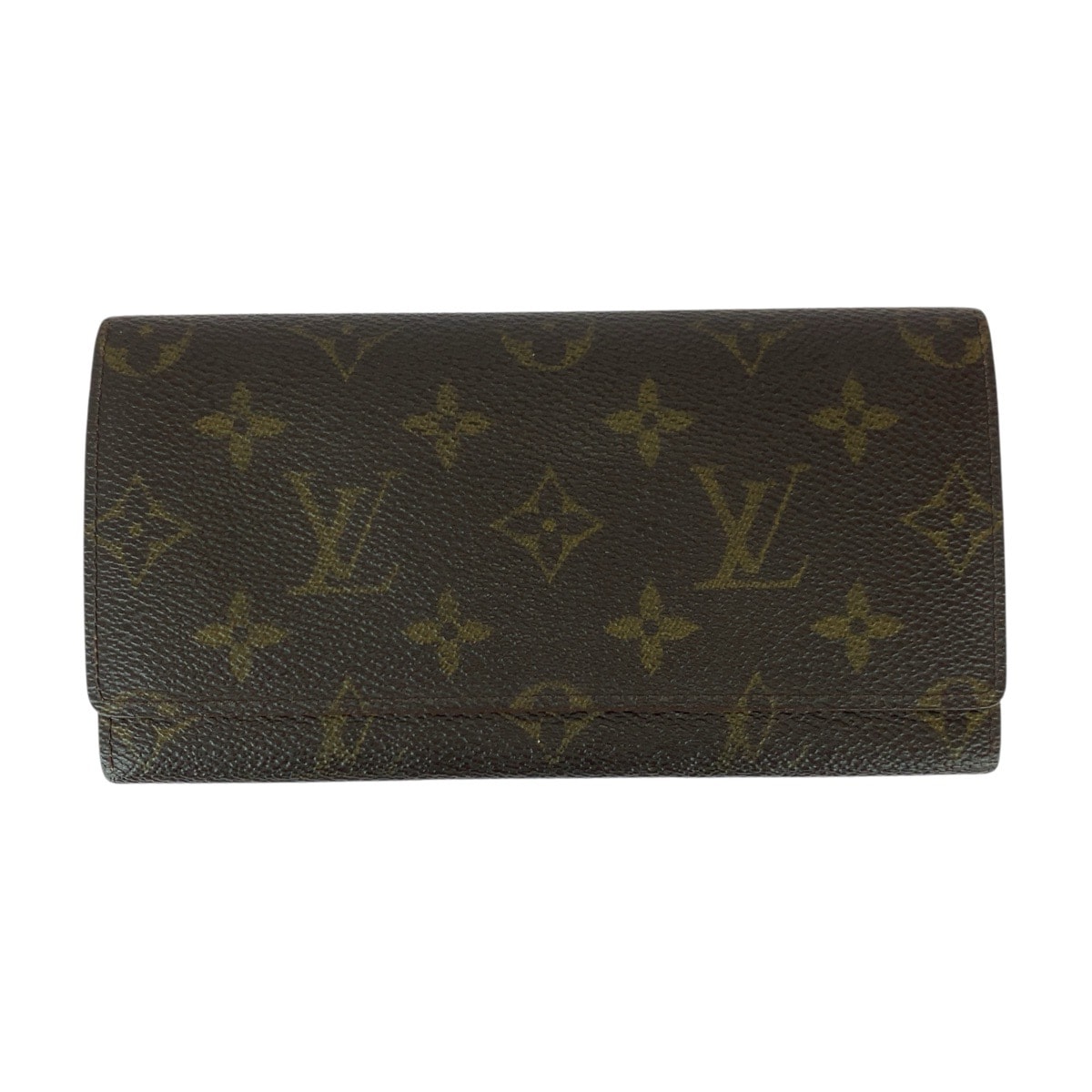 LOUIS VUITTON ルイヴィトン モノグラム ポルトカルトクレディ ブラウン PVC 長財布 ロングウォレット 600041 【中古】