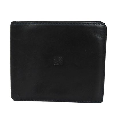 ロエベ コンパクト ウォレット アナグラム スムースレザー 二つ折り財布