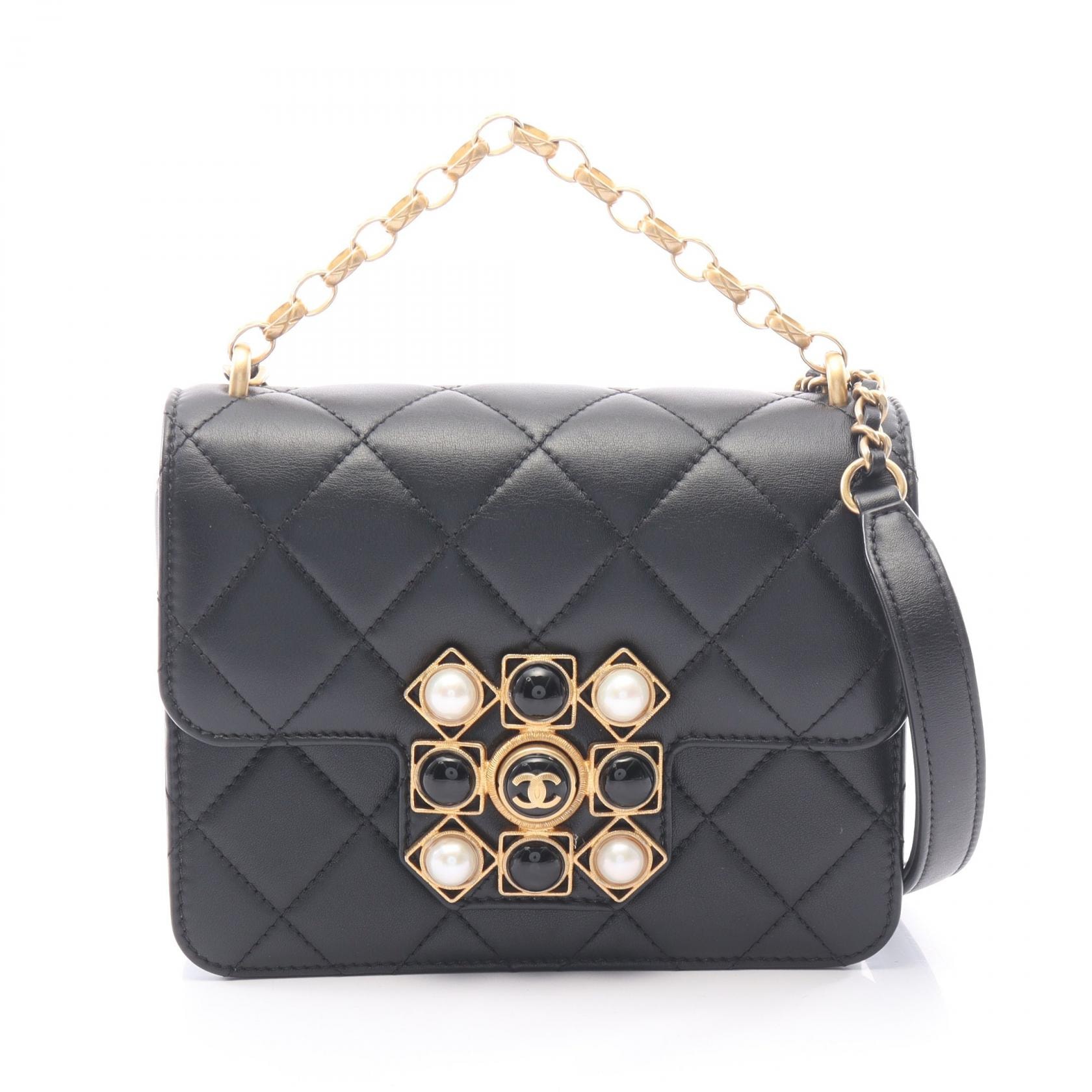 シャネル CHANEL マトラッセ 2WAY ショルダーバッグ バッグ ラムスキン(羊革) レディース ブラック系 AS1889 【中古】