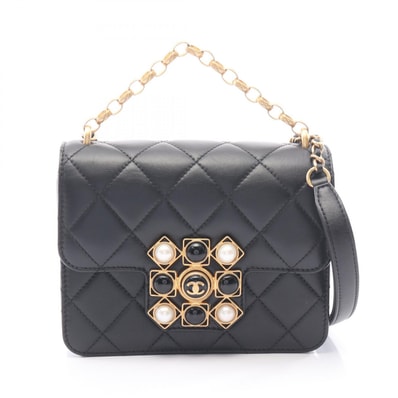 シャネル CHANEL マトラッセ 2WAY ショルダーバッグ バッグ ラムスキン(羊革) レディース ブラック系 AS1889 【中古】