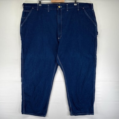 古着 カーハート Carhartt デニム パンツ ペインター ハンマーループ ワンポイントロゴ 大きいサイズ W50 L30 ブルー系 メンズ