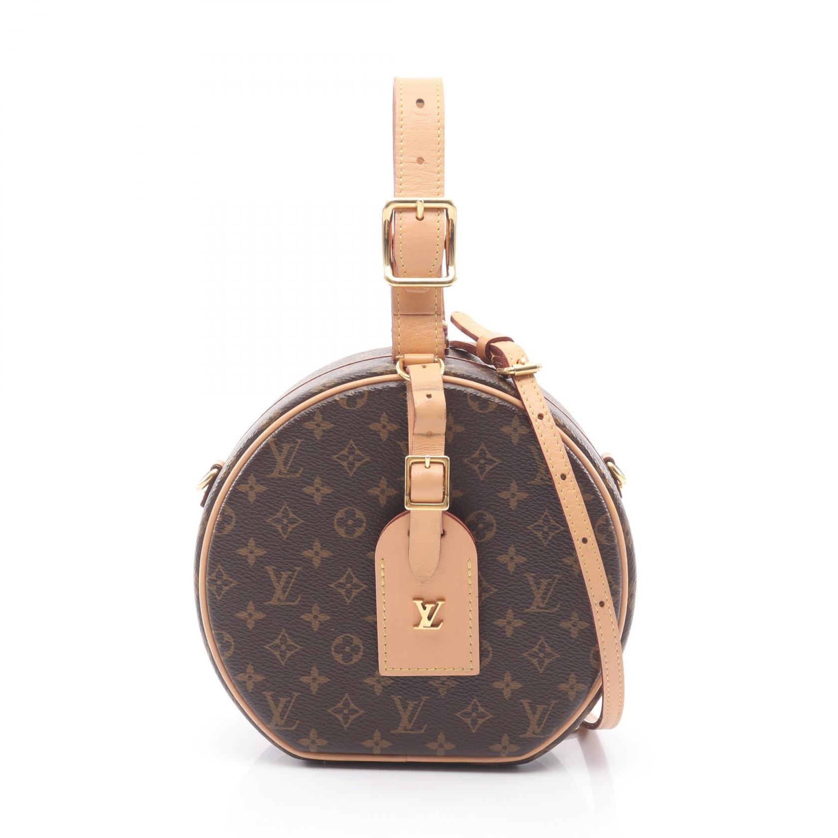 ルイ・ヴィトン LOUIS VUITTON プティット ボワット シャポー 2WAY ハンドバッグ バッグ PVCコーティングキャンバス レザー モノグラム レディース ブラウン系 M43514 【中古】