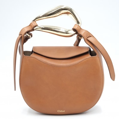 Chloé(クロエ)Kiss ショルダーバッグ レザー ブラウン ゴールド金具 レディース イタリア製 【中古】