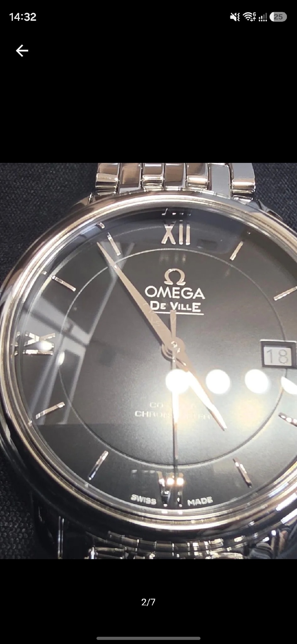 OMEGA De Ville Prestige Co-Axial Chronometer "Silver/Black"
