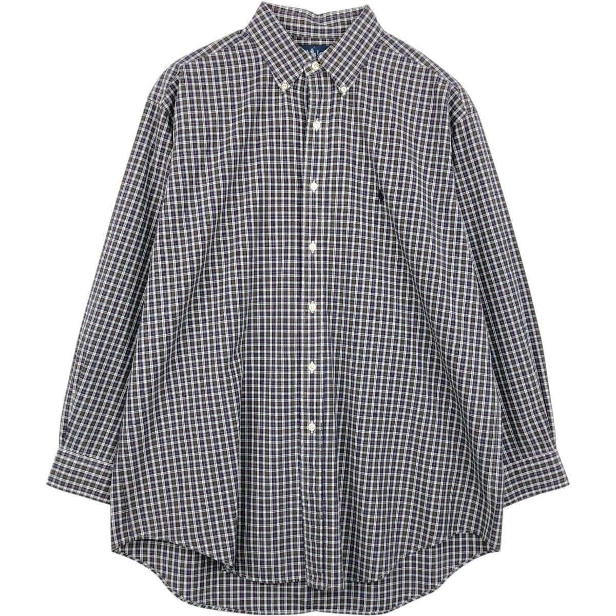 古着 ラルフローレン Ralph Lauren YARMOUTH 長袖 ボタンダウンチェックシャツ メンズL相当/eaa659249