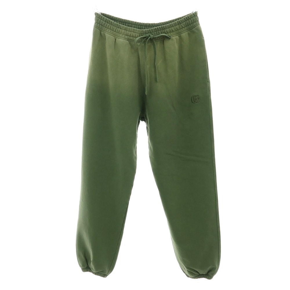 【中古】グッチ GUCCI 2025年秋冬 加工 スウェットパンツ グリーン【サイズM】【メンズ】