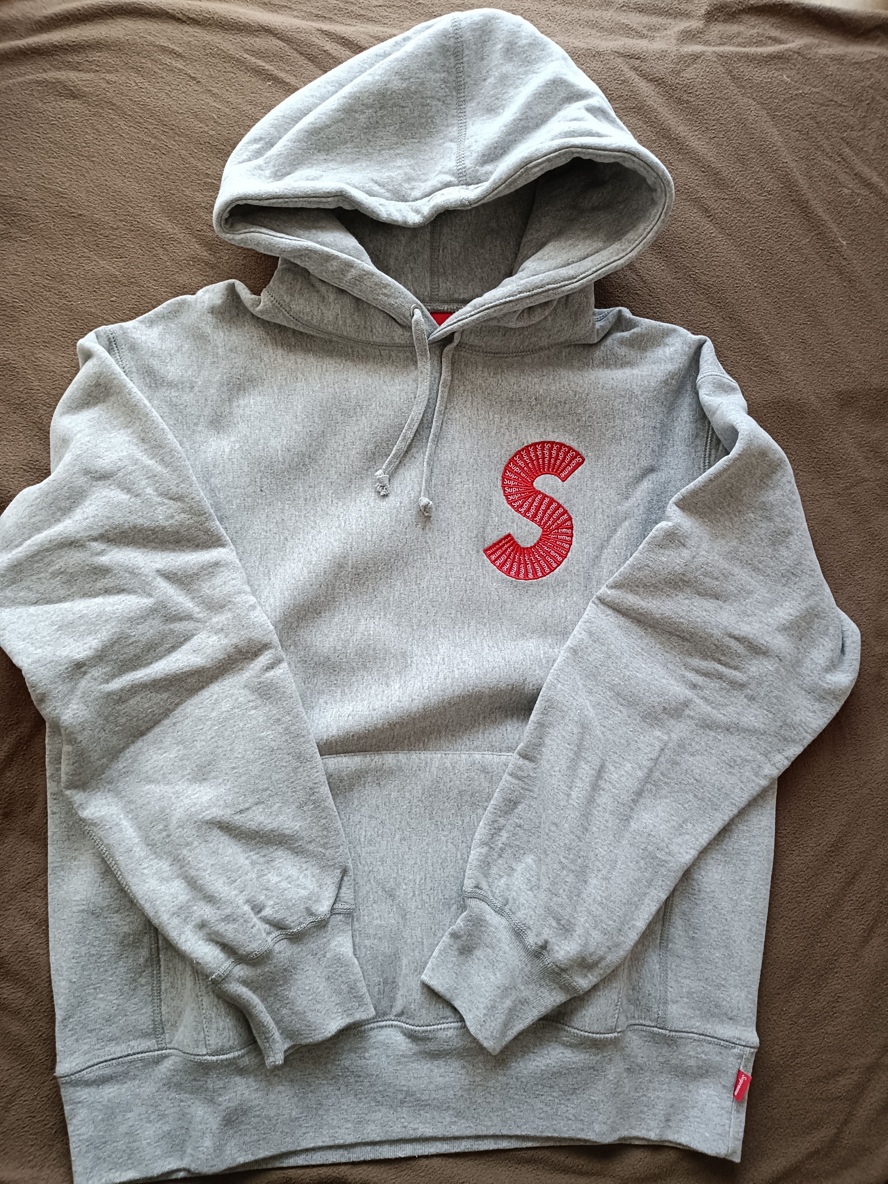 Supreme S Logo Hooded Sweatshirt "Heather Grey" (20FW)