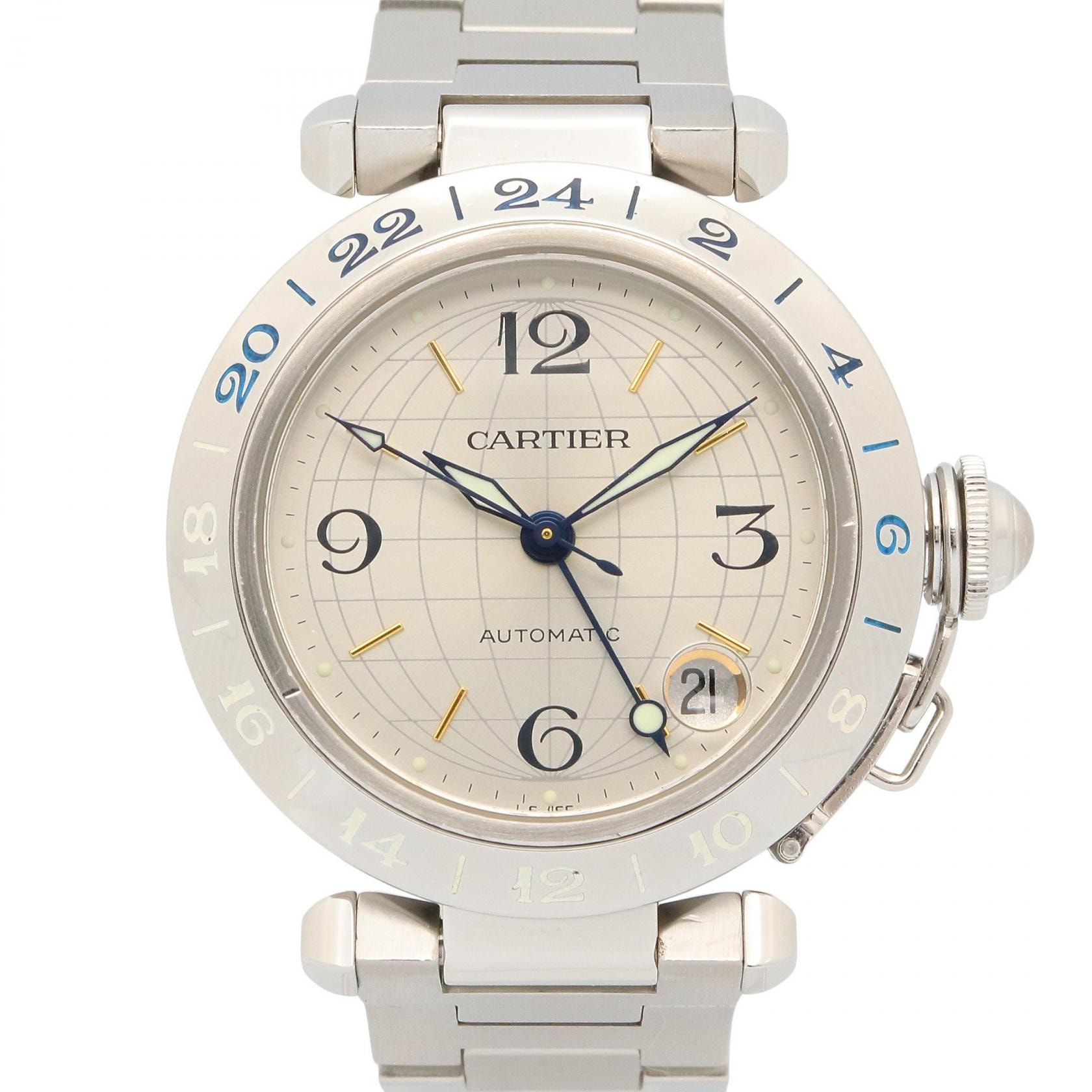 カルティエ CARTIER パシャC メリディアン 腕時計 時計 ステンレススチール メンズ レディース シルバー系 W31029M7 【中古】