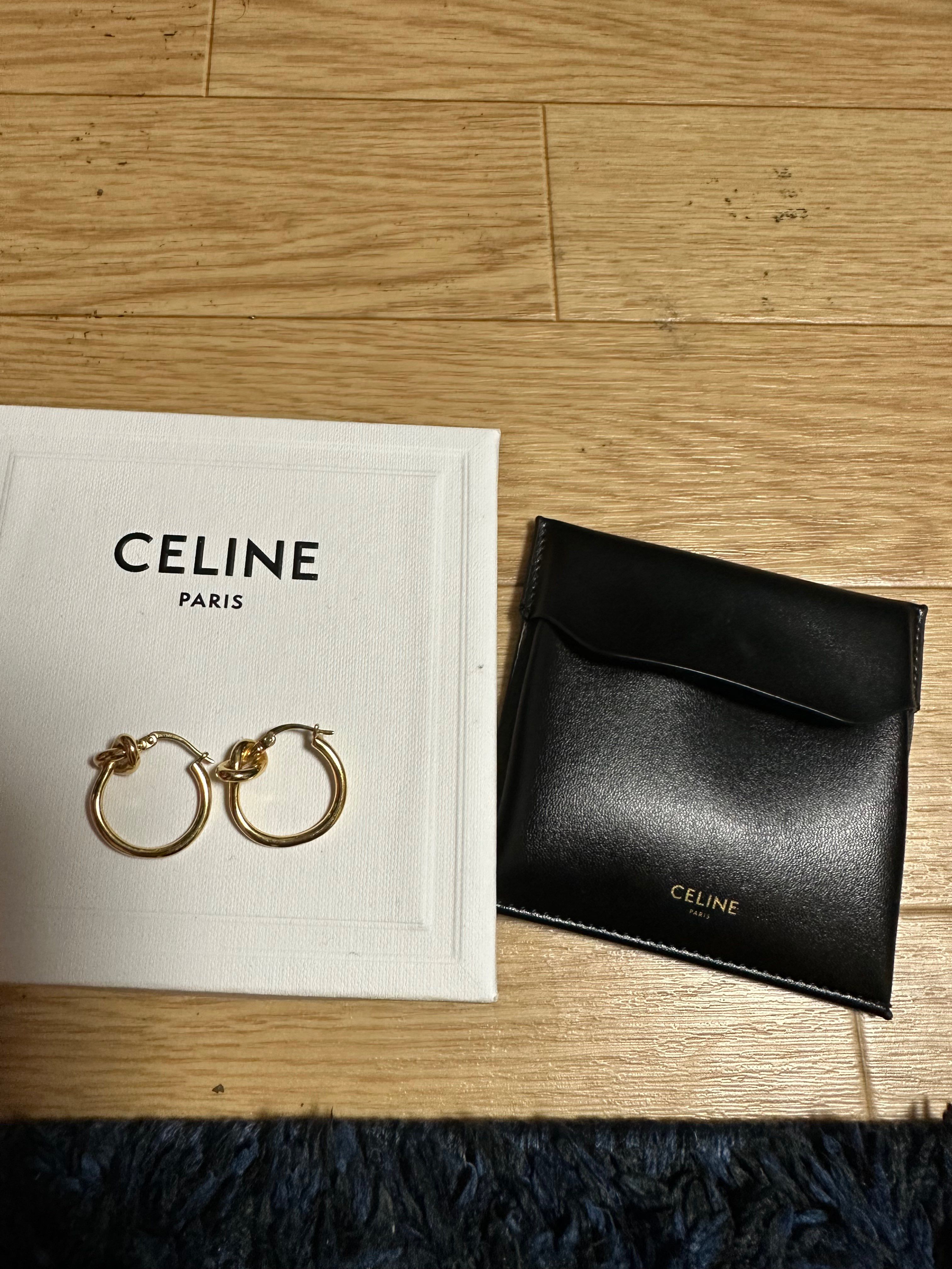 CELINE Knot Small Hoops In Brass With Gold Finish "Gold"