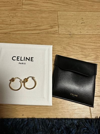 CELINE Knot Small Hoops In Brass With Gold Finish "Gold"