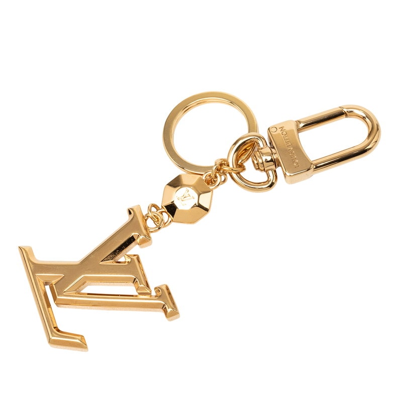 ルイ ヴィトン LV ファセット キーホルダー キーリング チャーム M65216 ゴールド メッキ レディース LOUIS VUITTON 【中古】