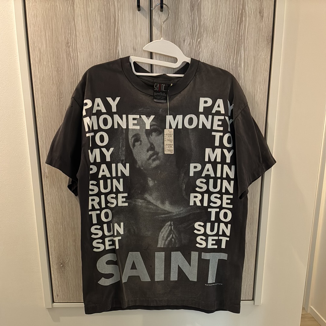 SAINT Mxxxxxx x Pay money To my Pain PTP_SS Tee / Stay Real "Black"