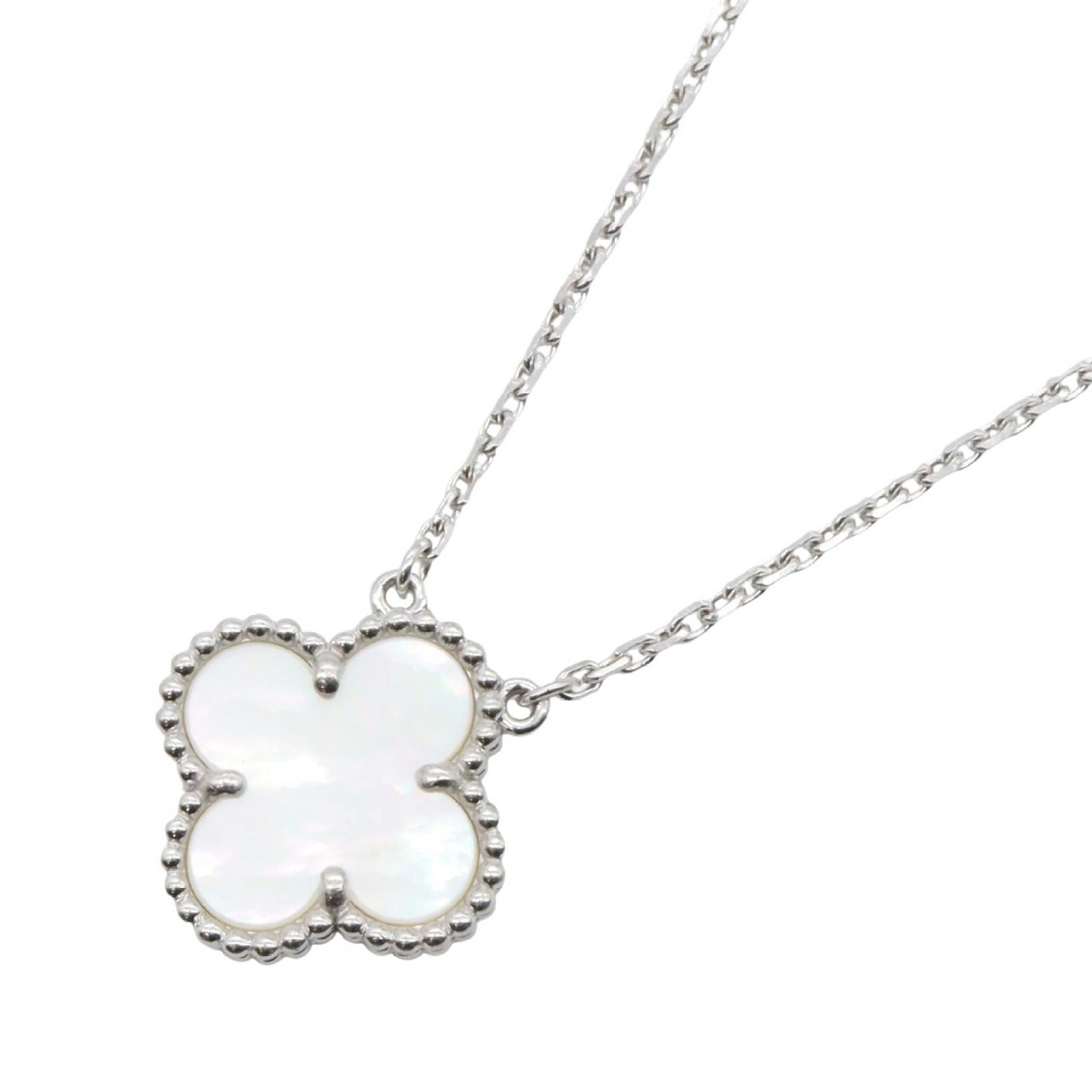 ヴァンクリーフ&アーペル Van Cleef & Arpels ヴィンテージアルハンブラ マザオブパール ネックレス ネックレス ジュエリー K18WG(ホワイトゴールド) マザーオブパール レディース シルバー系 / ホワイト系