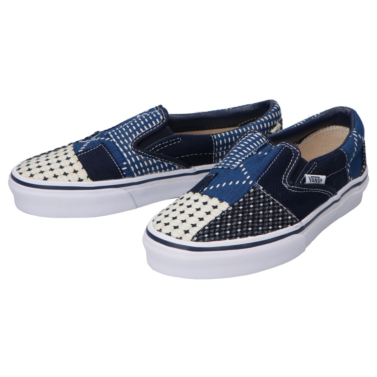 バンズ ×FDMTL V98R ネイビー スリッポンスニーカー 22.5