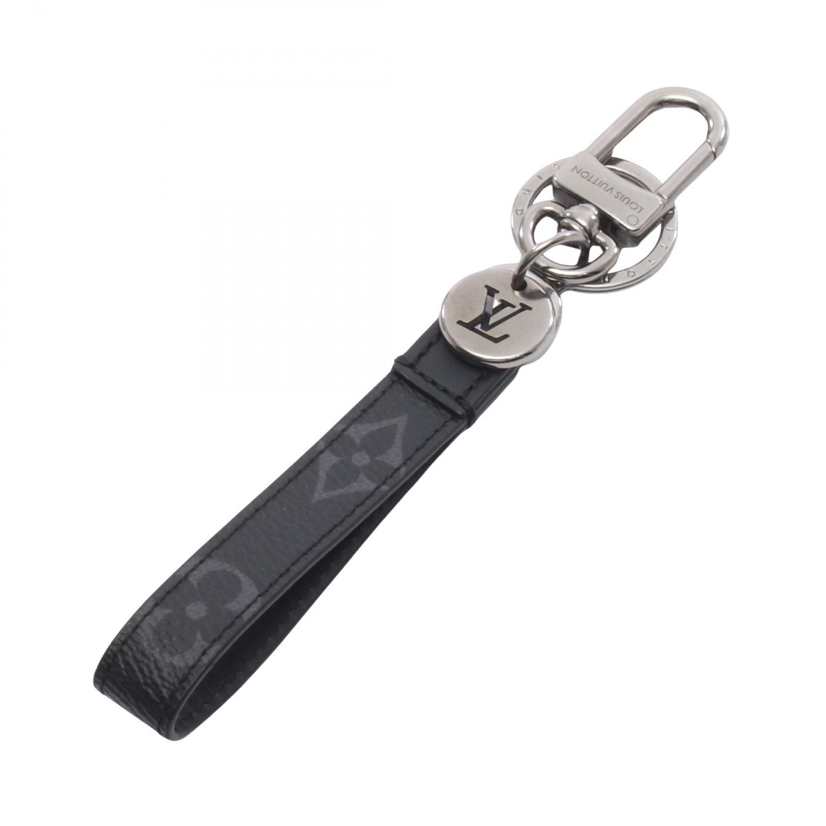 ルイ・ヴィトン LOUIS VUITTON ポルトクレ ドラゴンヌ モノグラムエクリプス キーリング キーホルダー アクセサリー レザー PVC レディース ブラック系 M61950 【中古】