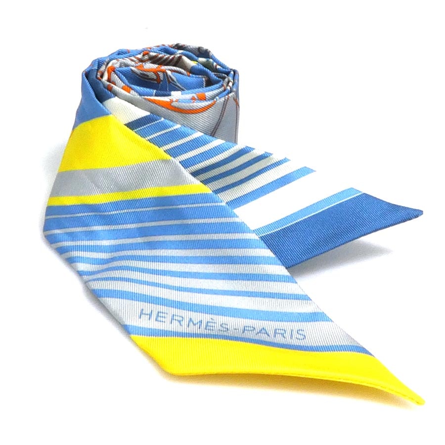 やや傷や汚れあり】エルメス HERMES スカーフ ツイリー シルク マルチ