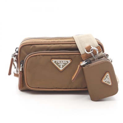 プラダ PRADA Re-Nylon ショルダーバッグ バッグ ナイロン レザー レディース ブラウン系 2VH172 【中古】