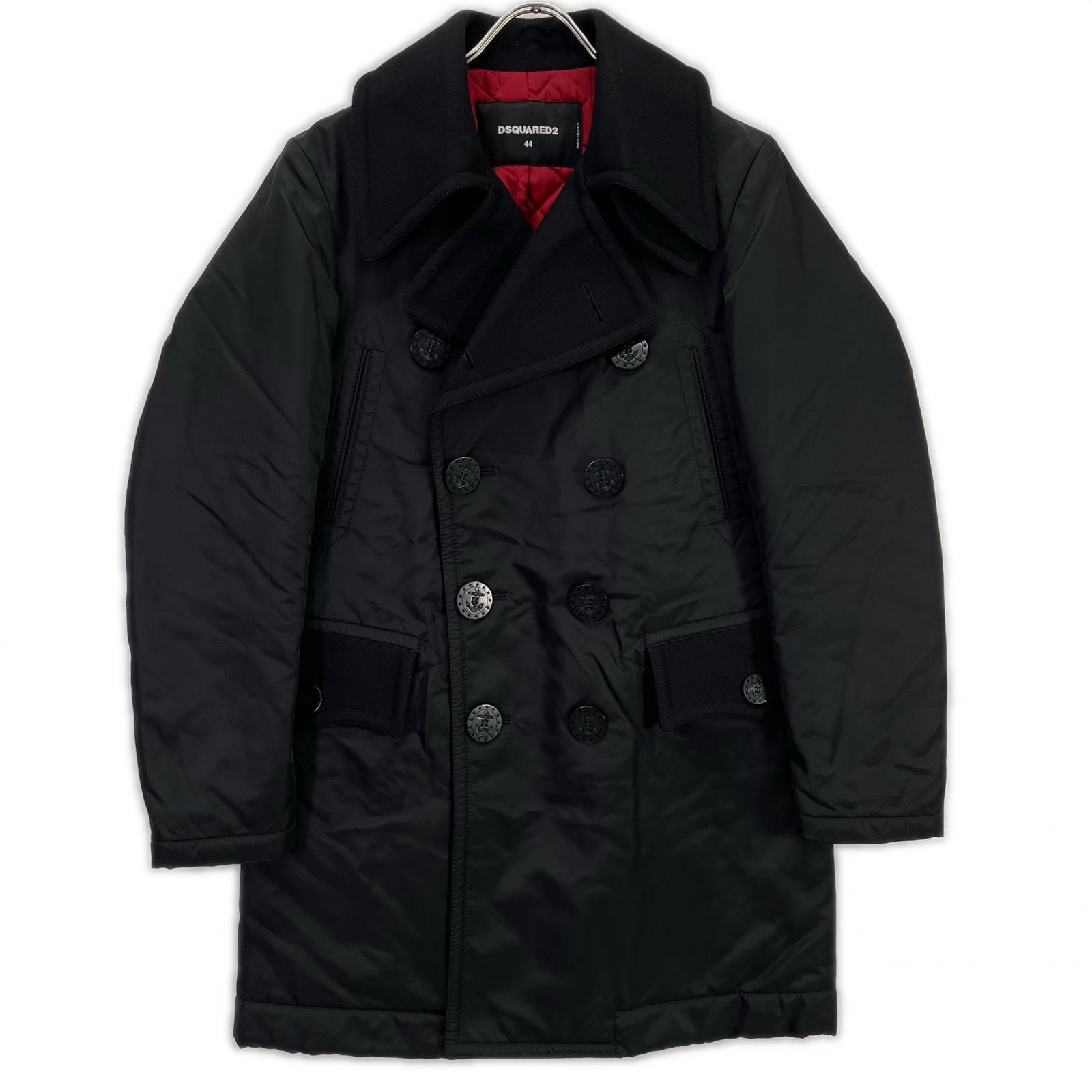 ディースクエアード 71AA028135411 ブラック ナイロン トレンチコート 44