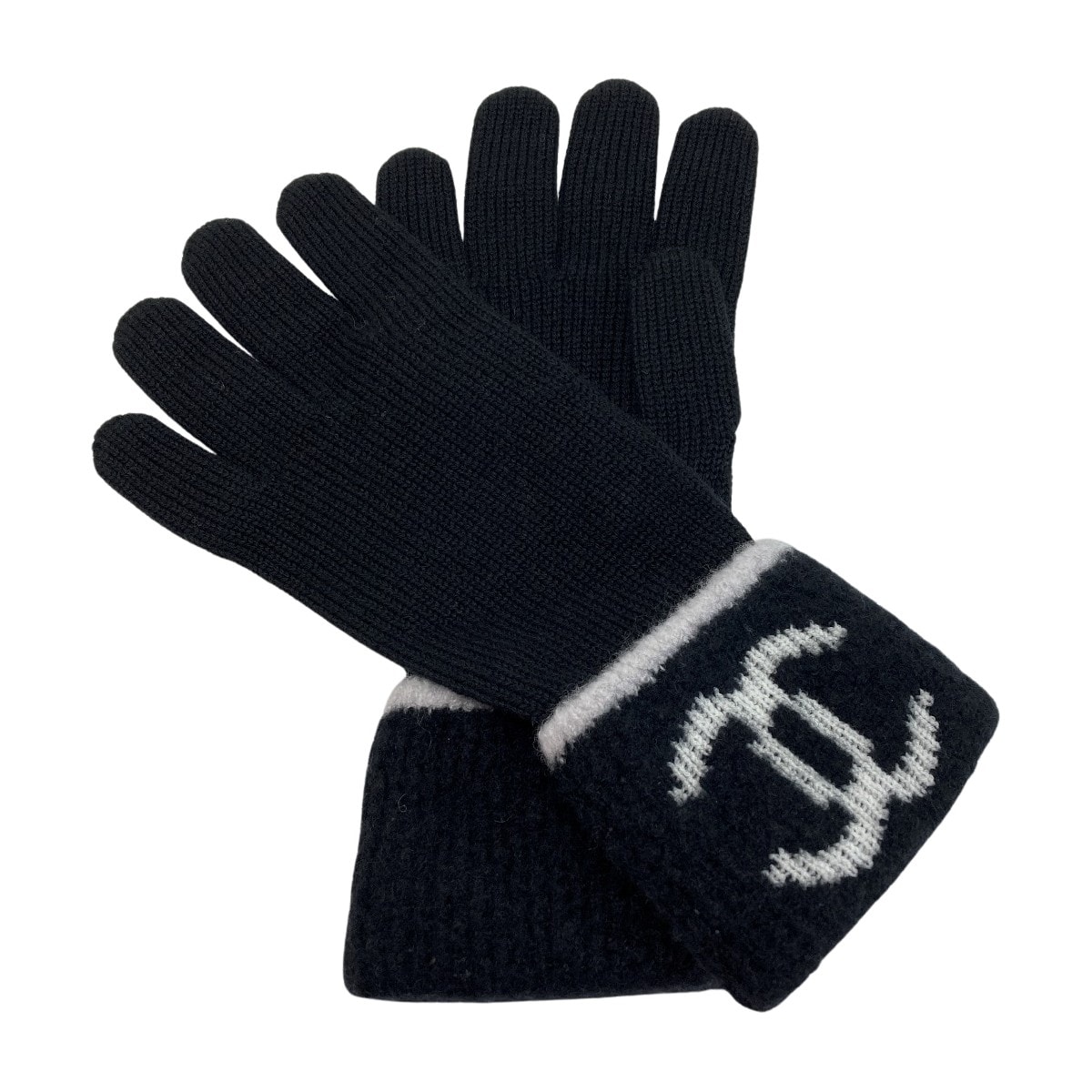 CHANEL シャネル ココマーク 手袋 ブラック ニット グローブ