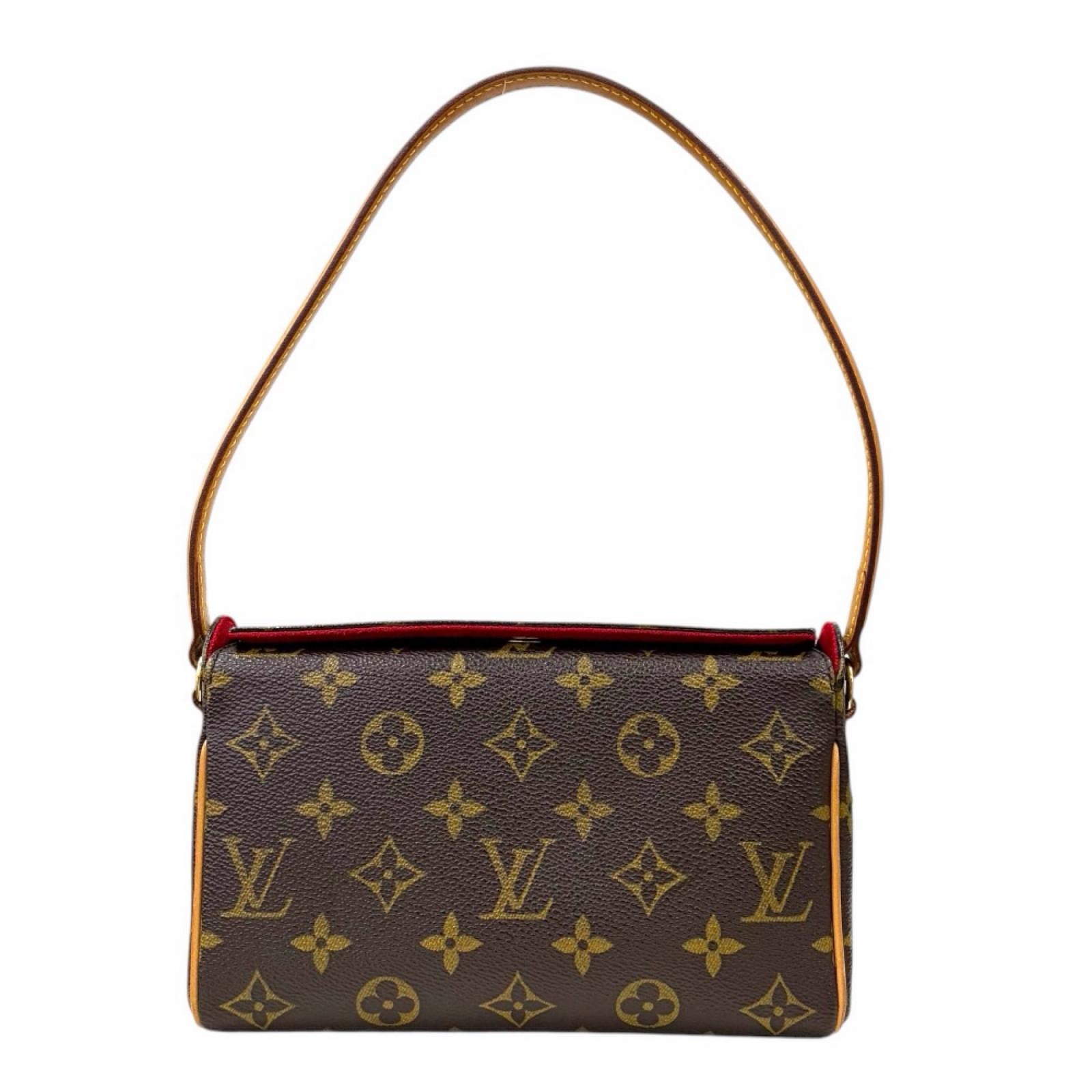 ルイヴィトン レシタル モノグラム ハンドバッグ モノグラムキャンバス M51900 ブラウン レディース LOUIS VUITTON  中古