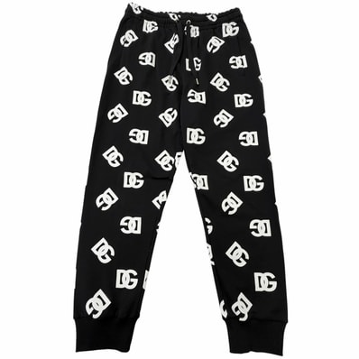 美品 ドルチェ&ガッバーナ スウェットパンツ ブラック メンズ 50