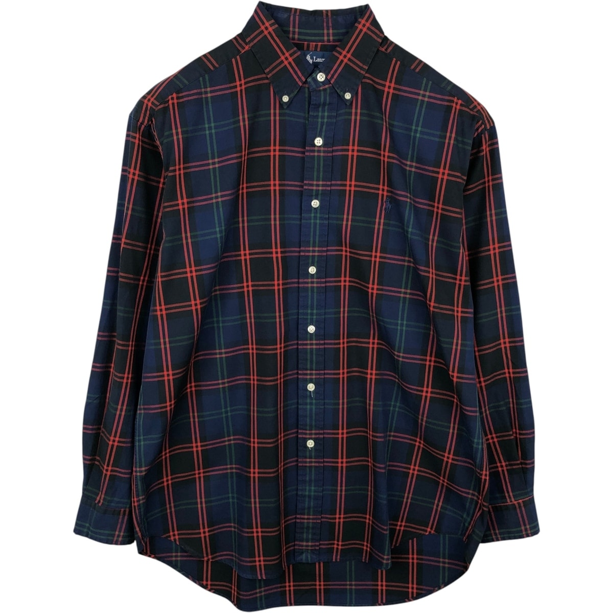 古着 ラルフローレン Ralph Lauren BLAKE 長袖 ボタンダウンチェックシャツ メンズM相当/eaa649968