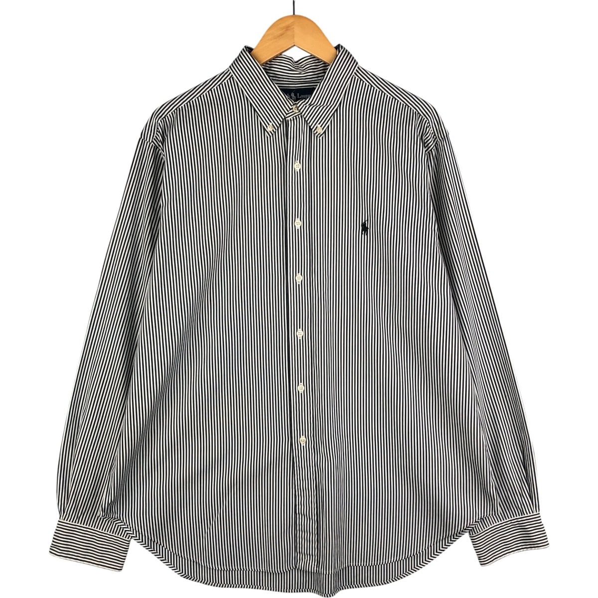 古着 ラルフローレン Ralph Lauren CLASSIC FIT クラシックフィット 長袖 ボタンダウンストライプシャツ メンズXL相当/eaa590770