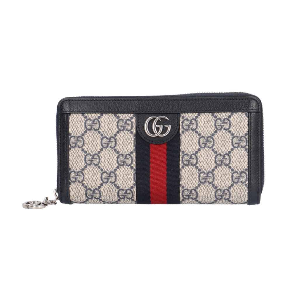 グッチ GGジップ アラウンドウォレット オフィディア 長財布 GGスプリームキャンバス 523154 レディース GUCCI  中古