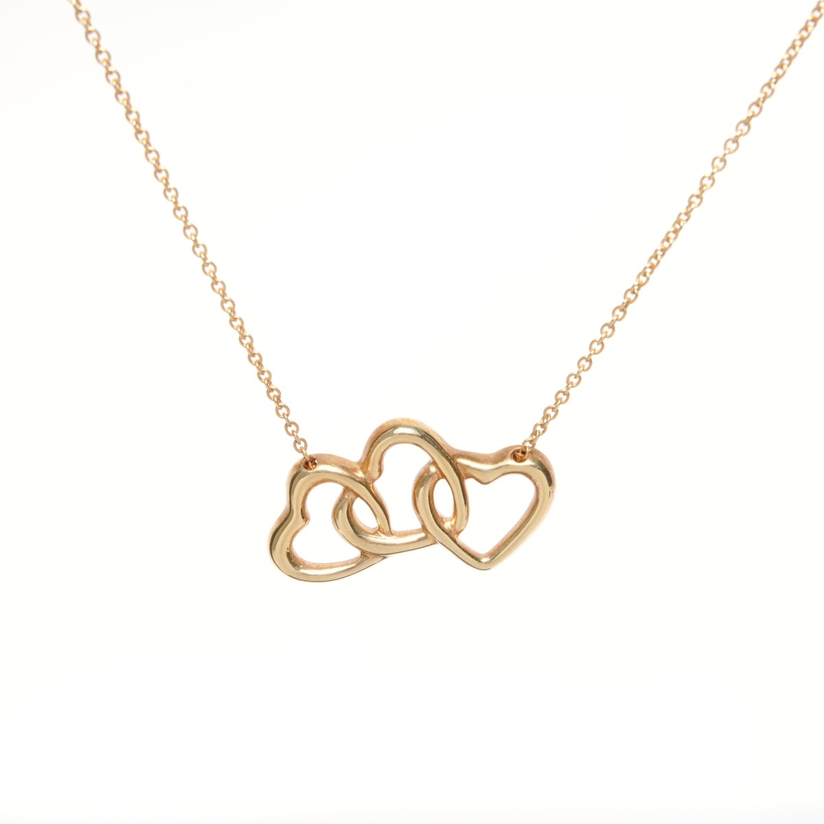 ティファニー TIFFANY&Co. トリプルハート 750 K18 イエローゴールド ネックレス【中古】